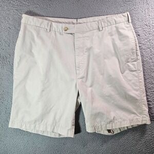 Peter Millar Shorts Men 38 x‎ 9 Flat Front Beige Cotton - Please Read